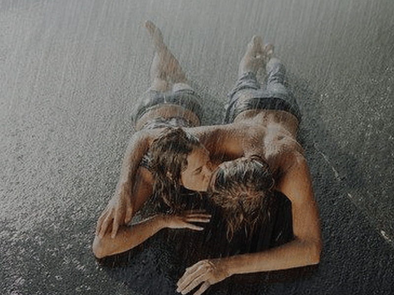 Rain kissing, boy, girl, love, rain, kiss, HD wallpaper | Peakpx