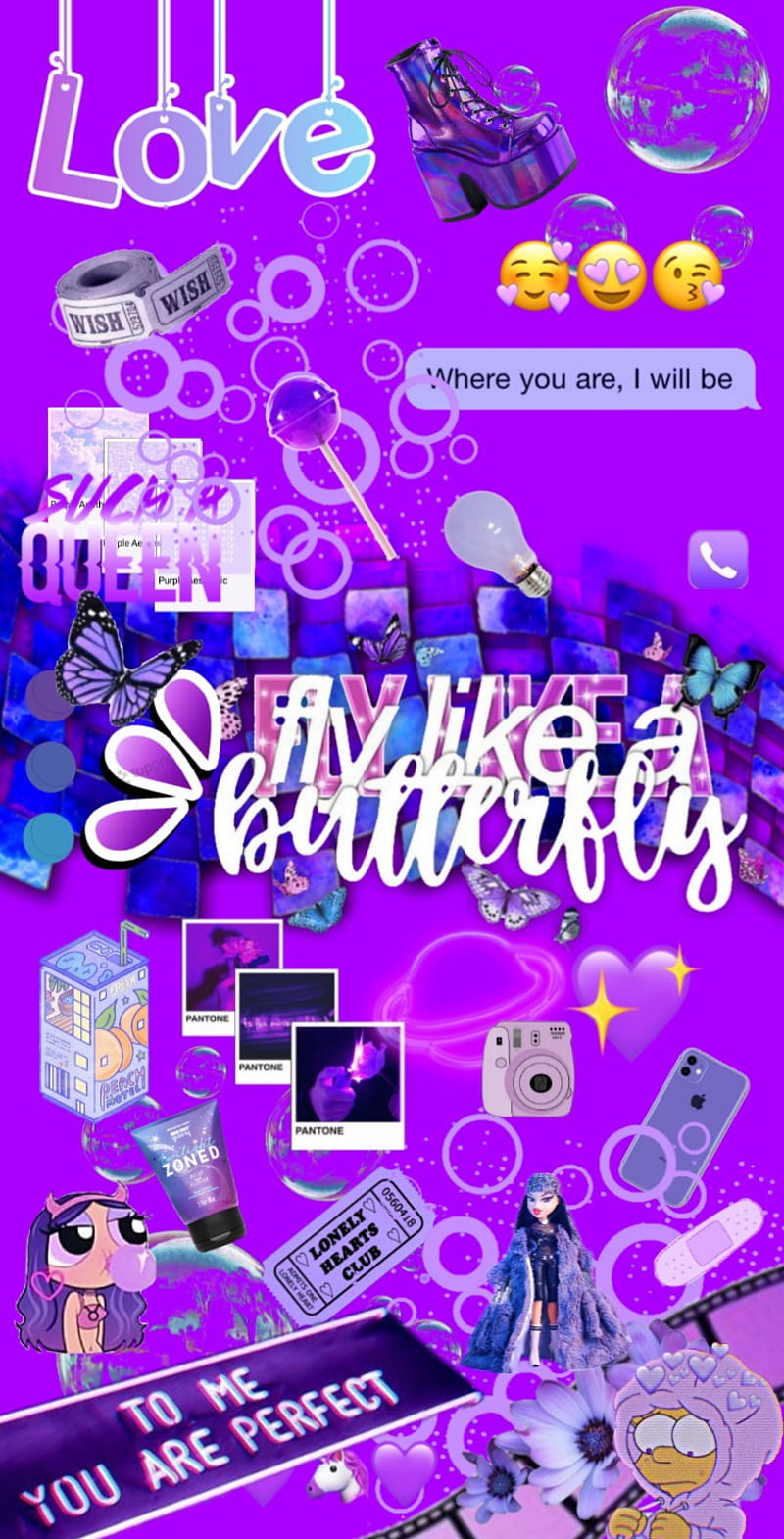 Purple, bratz, emojis, background, frases, purple, overlay, phrases, tumblr,  HD phone wallpaper | Peakpx