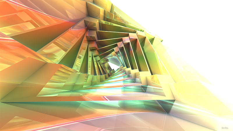 Abstract, Bright, 3D, Fractal, Geometry, Cgi, Mandelbulb 3D, HD wallpaper
