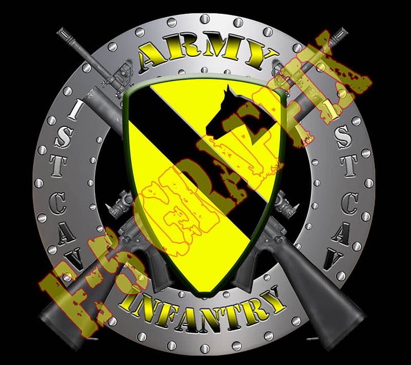 Amry 1st Cav, 1st cav, army, infantry, usa, HD wallpaper
