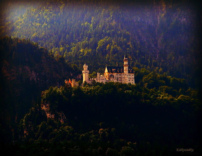 ~♔~ Neuschwanstein Castle ~♔~ , architecture, Castle, famous, Neuschwanstein Castle, Germany, King Ludwig II, HD wallpaper