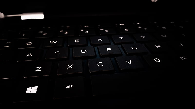 Black Keybord, computer, keyboard, laptop, technology, HD wallpaper