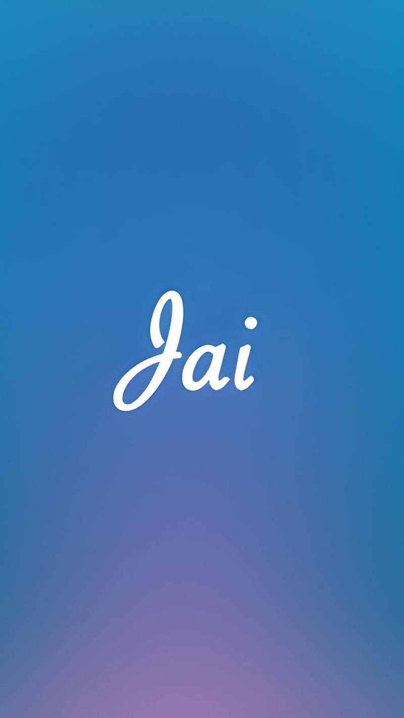 A To Z Name, Jai, Blue Background, HD phone wallpaper