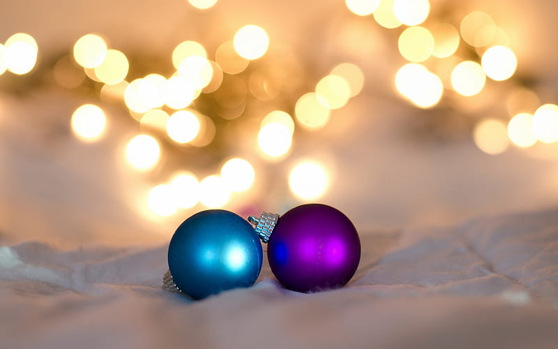Christmas toys balls glare-High Quality, HD wallpaper