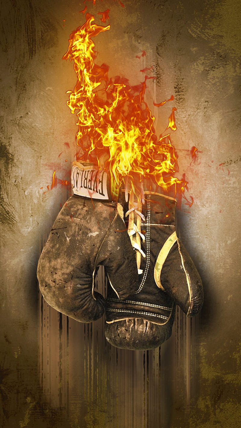 Flaming Boxing Gloves, Fenrir, Flaming, HD phone wallpaper | Peakpx