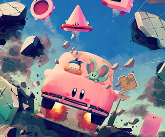 Kirby's High-Flyin' Wallpaper