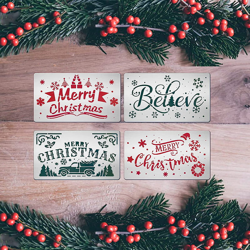 4Sets Merry Christmas Theme Cutting Dies Believe Letter Metal Embossing Cutting Stencils Scrapbooking Embossing Card 17..1cm. Jewelry Findings & Components, HD phone wallpaper
