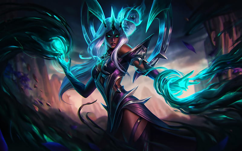 Karma, battle, MOBA, League of Legends, artwork, Legends of Runeterra, Karma League of Legends, HD wallpaper