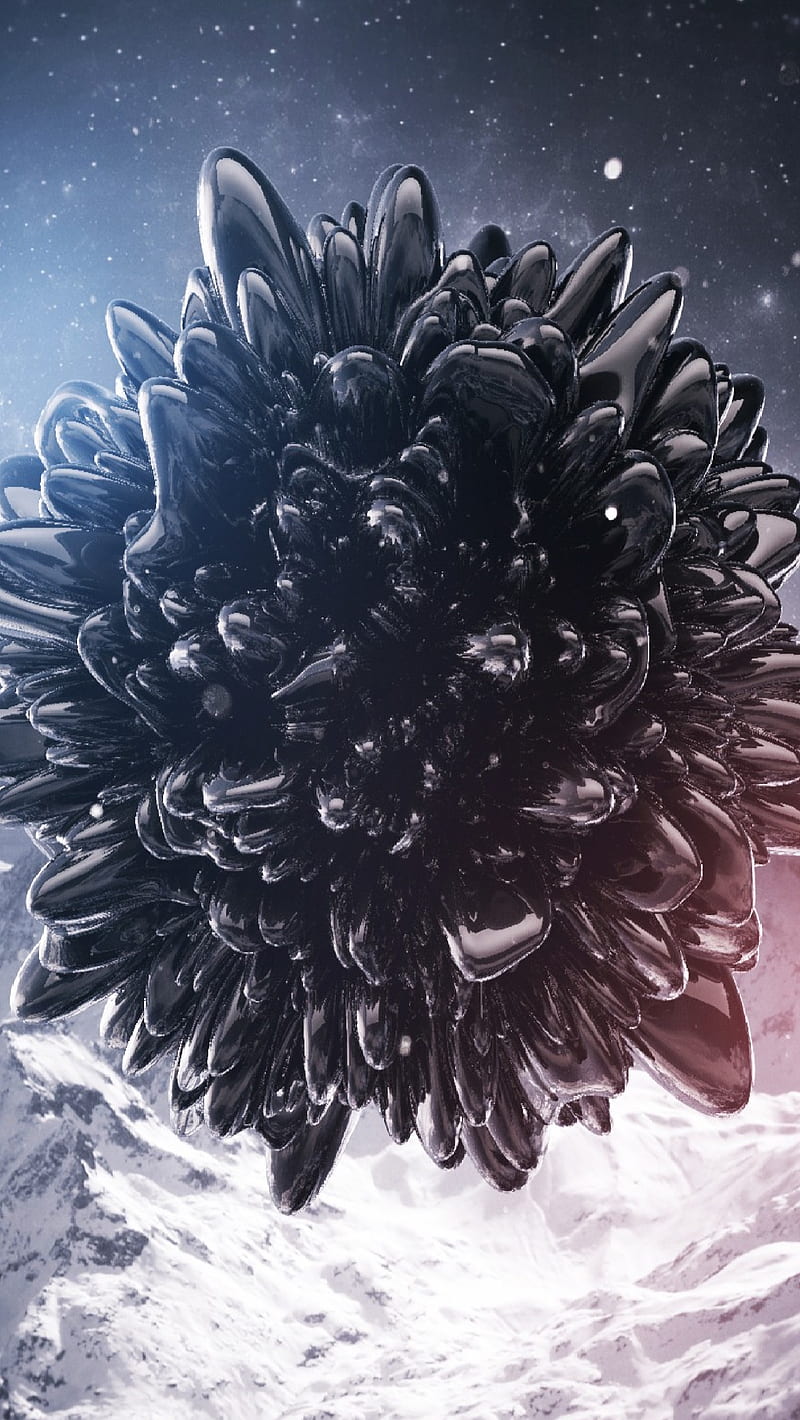 Abstract Ball, black, i6, snow, HD phone wallpaper