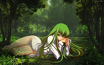 Green Haired Sexy Girl C.C Code Geass Cool Anime Hd 3d Aop Hoodie - Teeruto