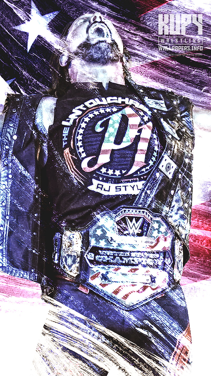 AJ Styles USA, aj styles, bullet club, champion, njpw, phenomenal one, sport, untouchable, wrestling, wwe, HD phone wallpaper