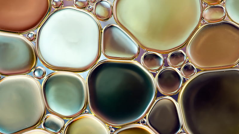 bubbles, liquid, merging, Abstract, HD wallpaper