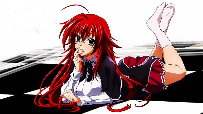 HD wallpaper anime socks long hair red hair high school dxd rias gremory
