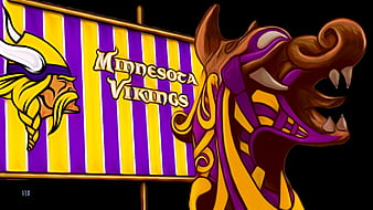 Minnesota Vikings Logotype Desktop Background, kishcollageit