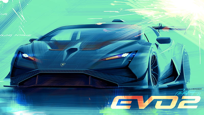 Lamborghini Huracan Super Trofeo Evo2 2022 Cars, HD wallpaper