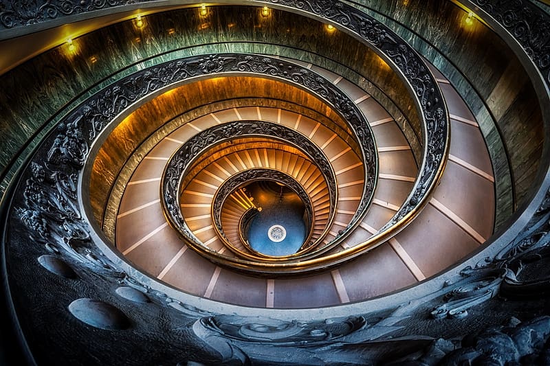 Architecture, Stairs, Spiral Staircase, HD wallpaper