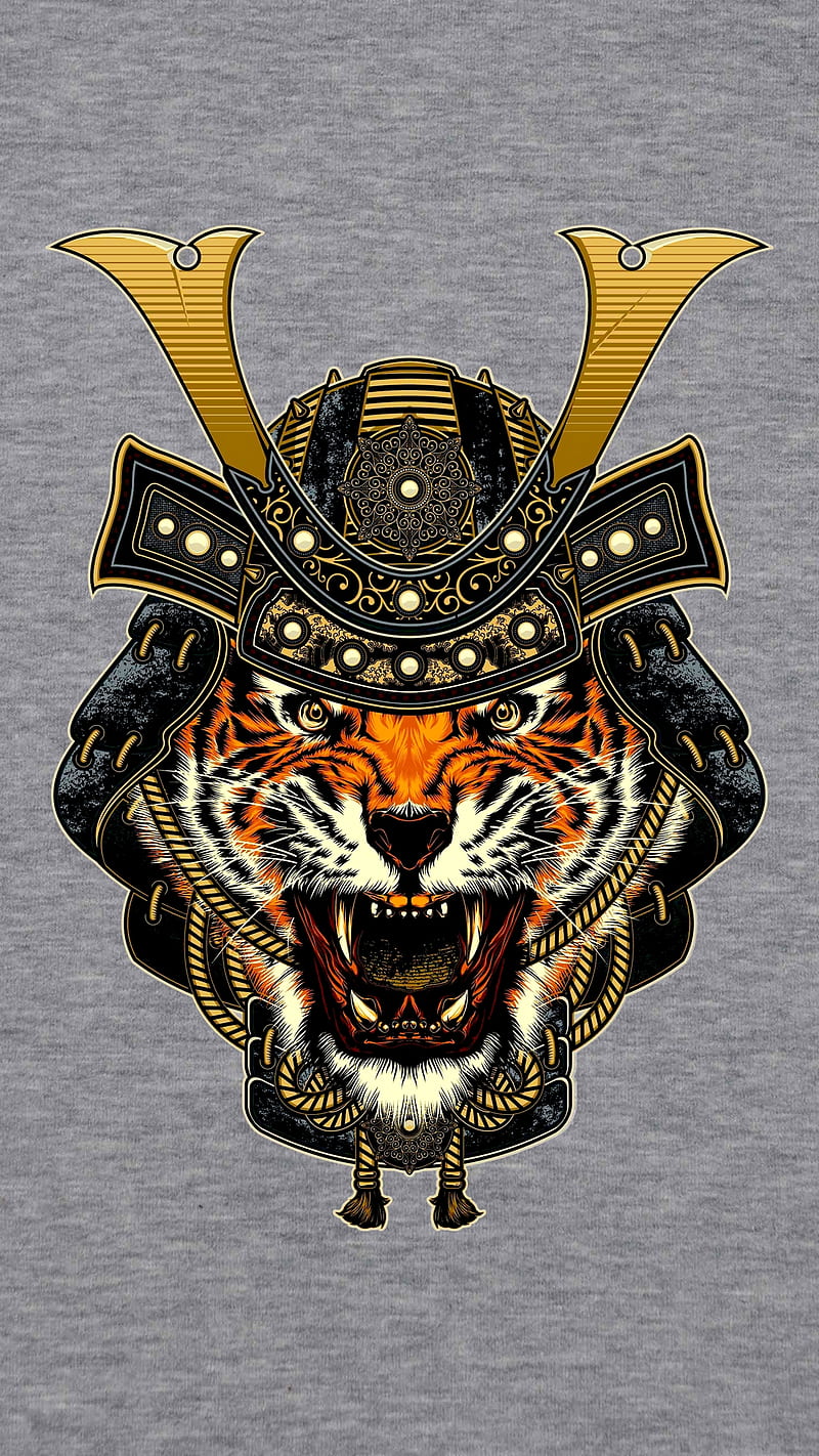 Samurai Tiger, 1080x1920, samurai, tiger, HD phone wallpaper