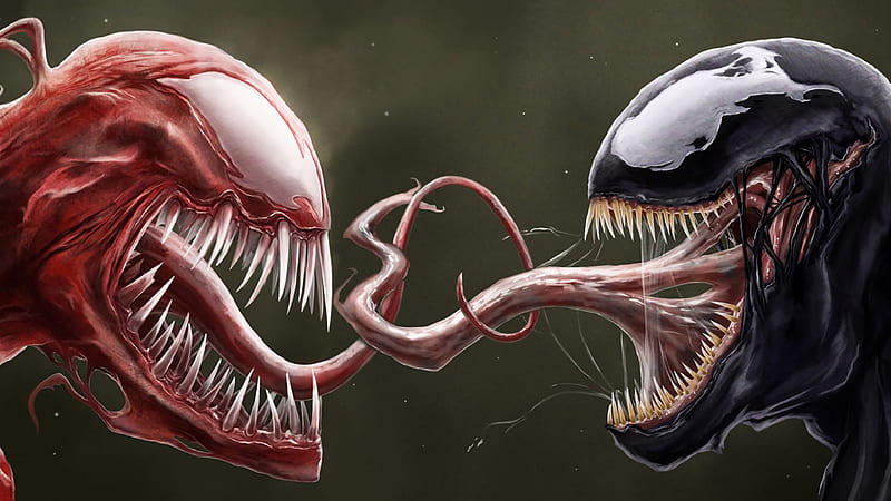 Carnage And Venom Artwork, carnage, venom, artwork, superheroes, supervillain, HD wallpaper