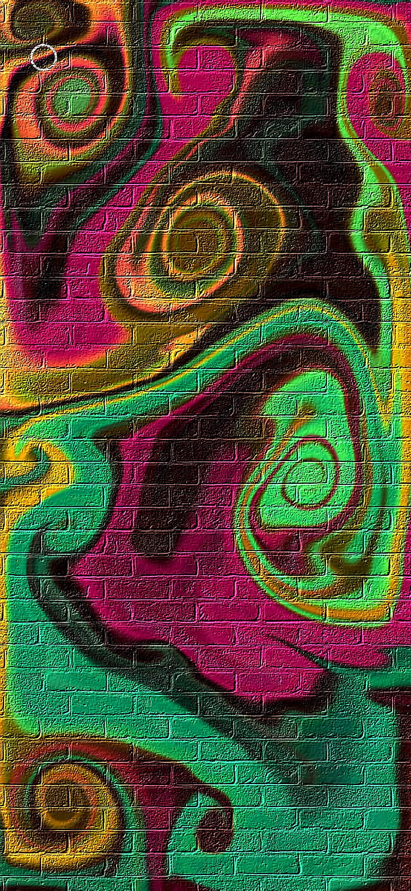 brique, couleur, fluide, graffiti, orange, rose, tourbillon, vert, HD phone wallpaper