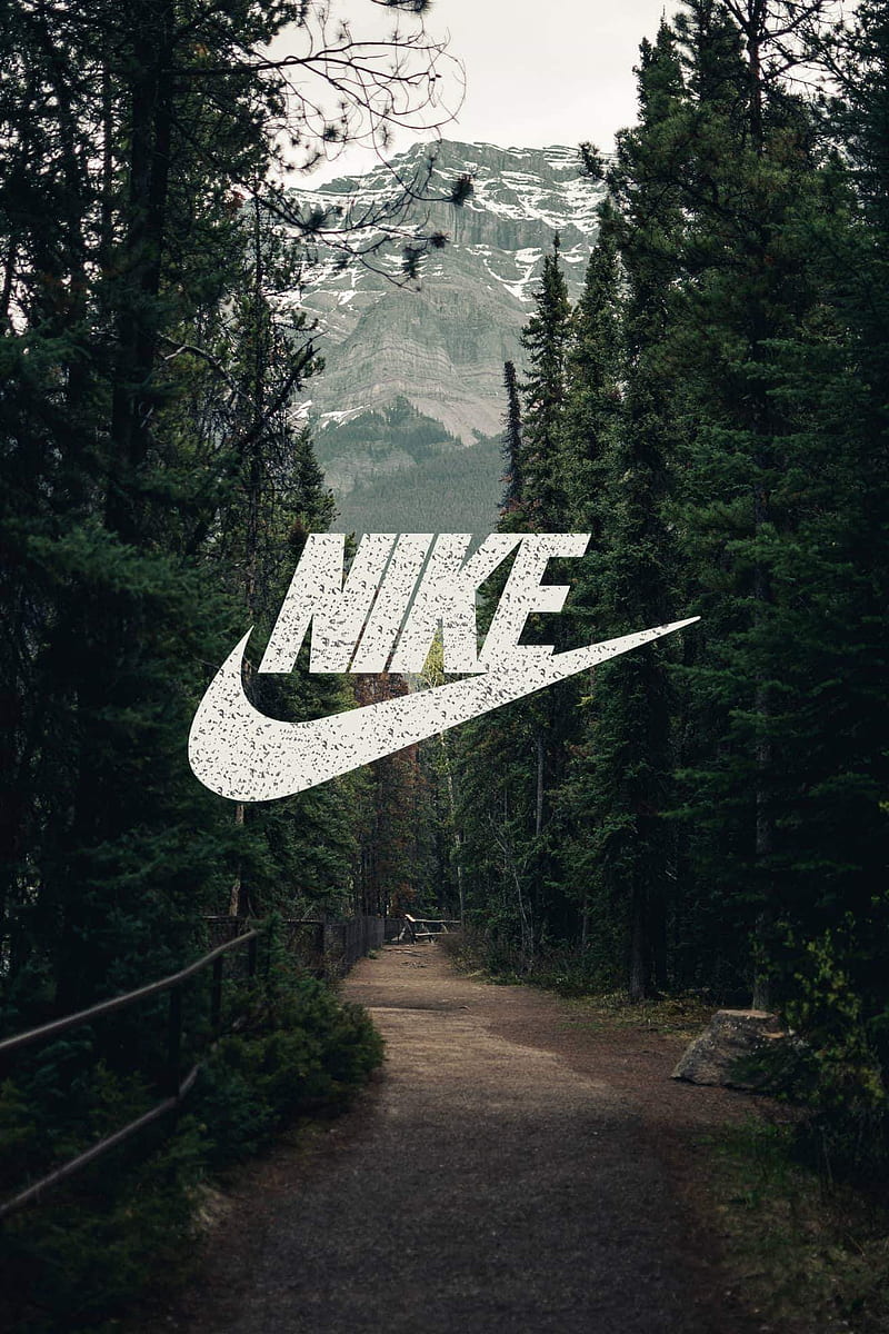 Nike Simple, air, brand, forest, logo, modern, nature, sport, HD phone wallpaper