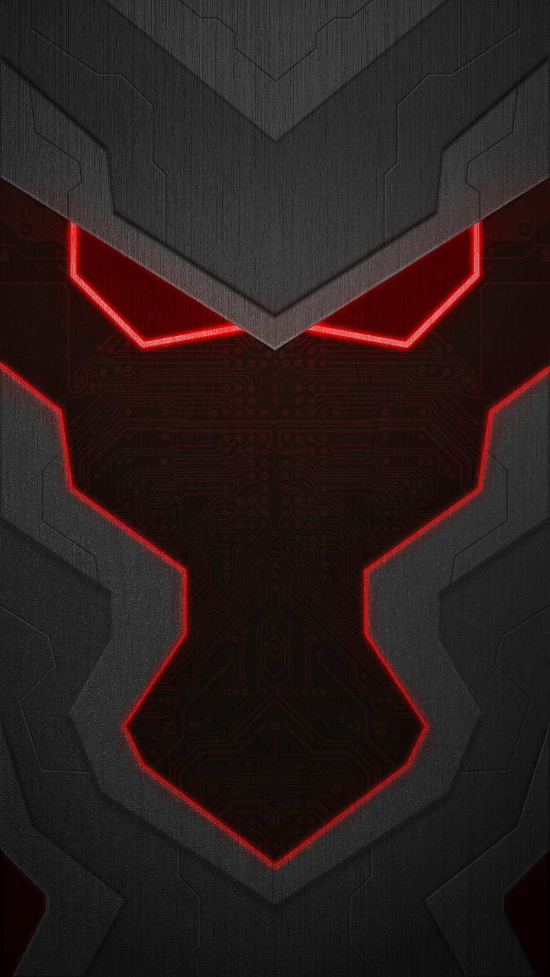 Tech-X9, alien, android, cyber, gaming, red neon, robot, tech, technology, HD phone wallpaper
