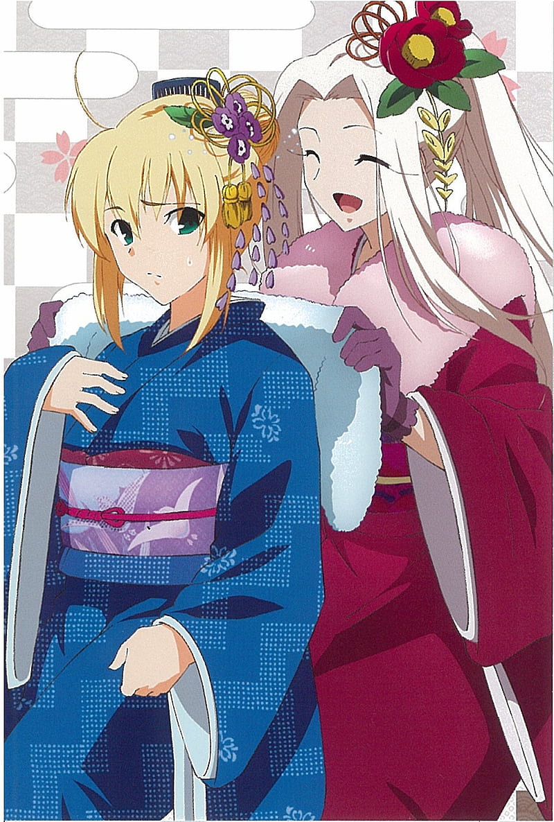 Fate Series, Fate/Zero, anime girls, Irisviel von Einzbern, Saber, HD phone wallpaper