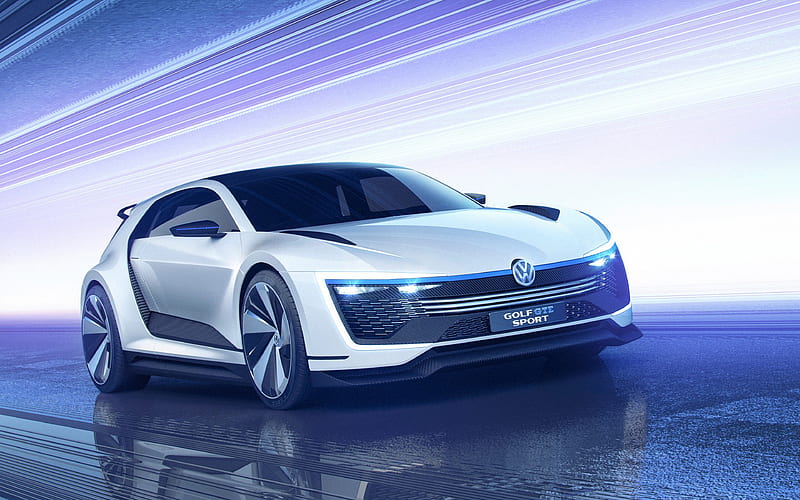 Volkswagen Golf GTE Sport, 2018, racing concepts, electric car, hybrid, VW Golf GTE Sport, HD wallpaper