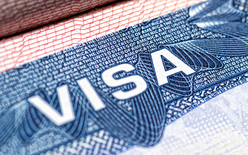 Visa to the USA migration, visa concepts, American visa, emigration to the USA, Visa, HD wallpaper