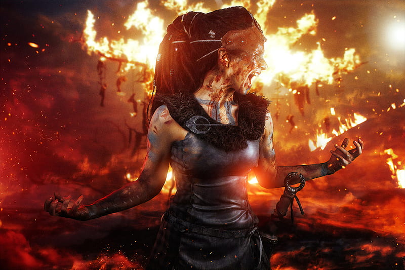 Hellblade Senuas Sacrifice Game 2019, hellblade-senuas-sacrifice, 2019-games, games, cosplay, HD wallpaper