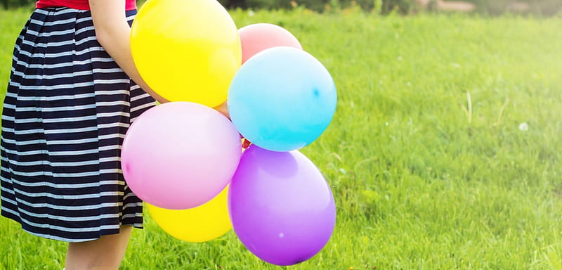 Do not look back, party, life, outdoor, colorful ballons, HD wallpaper