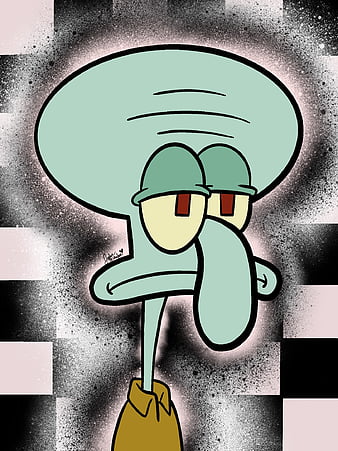 Sad Squidward, aesthetic, sad aesthetic, spongebob, HD phone