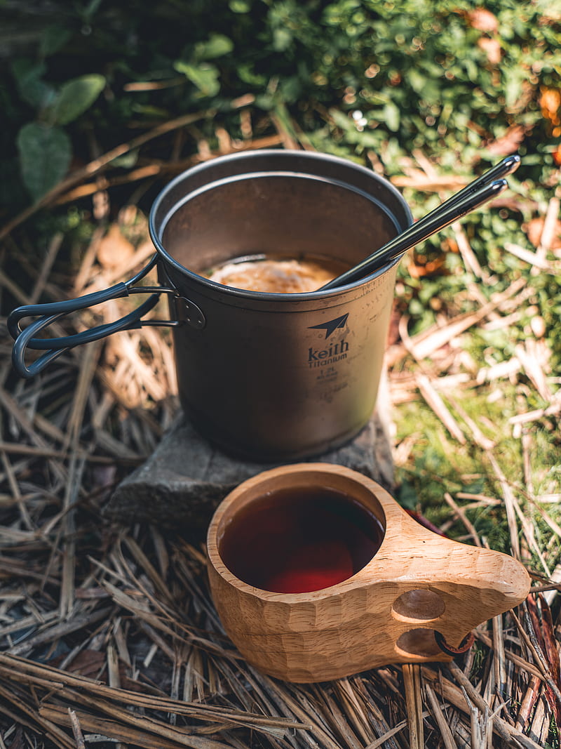 Kettle, mug, drink, camping, aesthetics, HD phone wallpaper | Peakpx