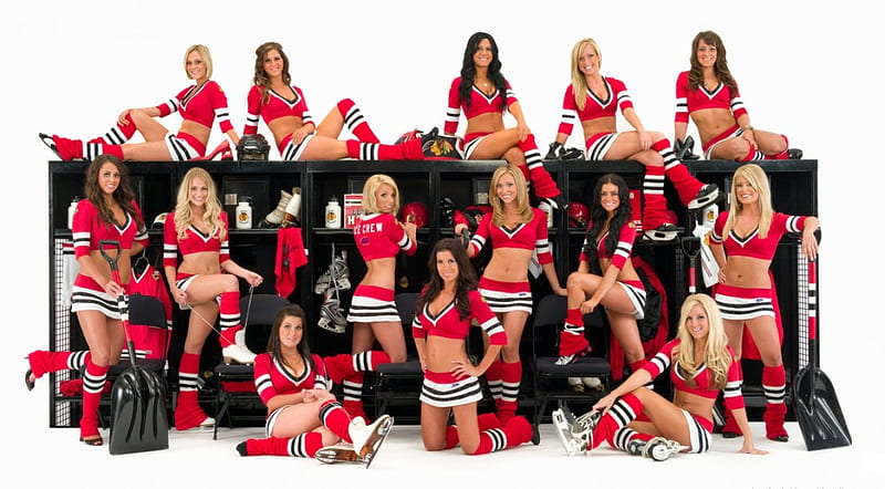 Ice Crew, cheerleaders, hockey, hot girls, models, HD wallpaper