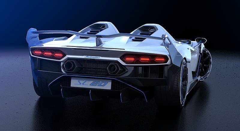 2K free download | 2020 Lamborghini SC20 - Rear, car, HD wallpaper | Peakpx