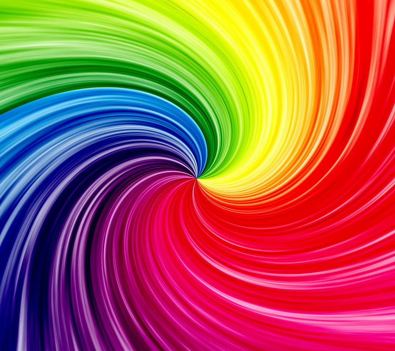 Rainbow Spiral, color, rainbow, spiral, HD wallpaper
