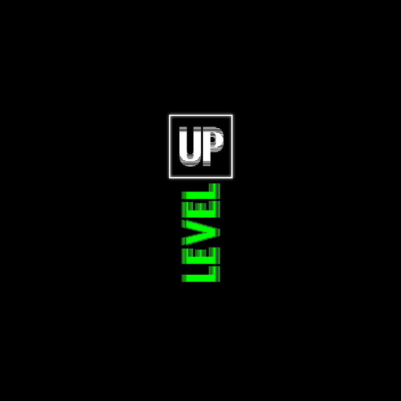 level up black, cool, fun, game, level up, next, play, playing, starting, win, winner, HD phone wallpaper
