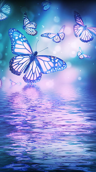 Pastel Butterflies, blue, butterfly, pink, purple, teal, HD phone wallpaper  | Peakpx