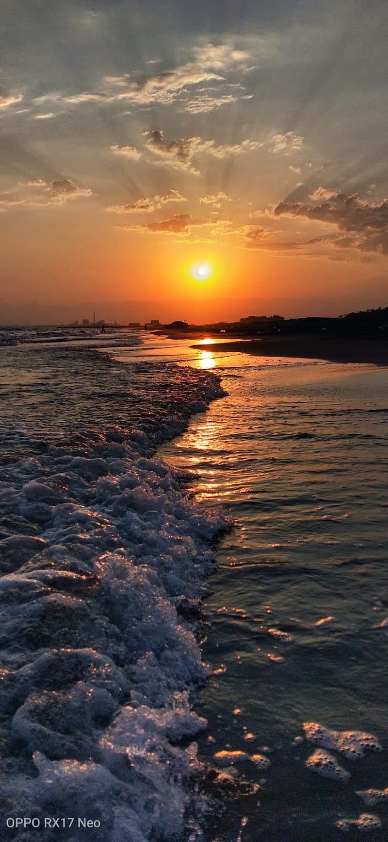 Sunset, beaches, sea, gunbatimi, sea, sun, HD phone wallpaper