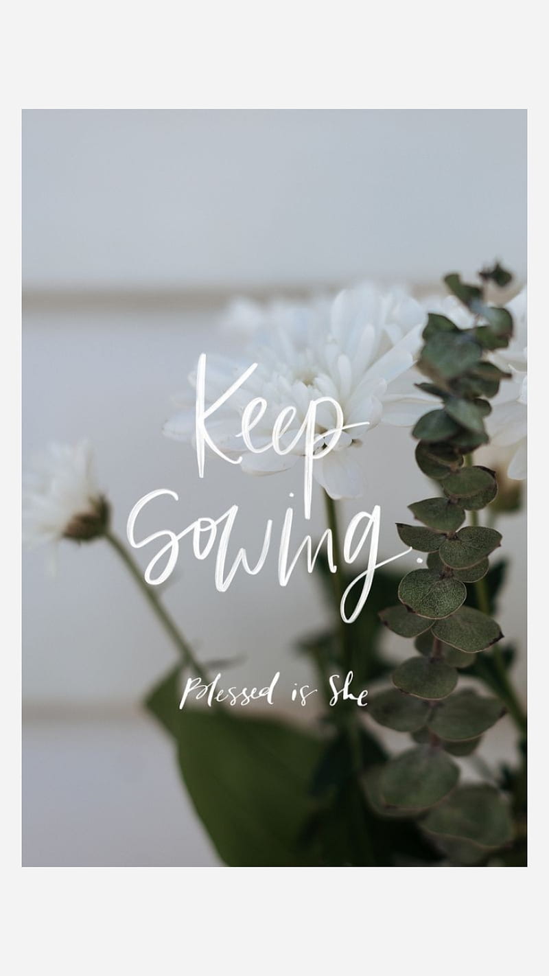 Keep Sowing, blessed is she, christian, cute christian, gods daughter, inspiration, jesus, luvujesus, nature, remember, HD phone wallpaper