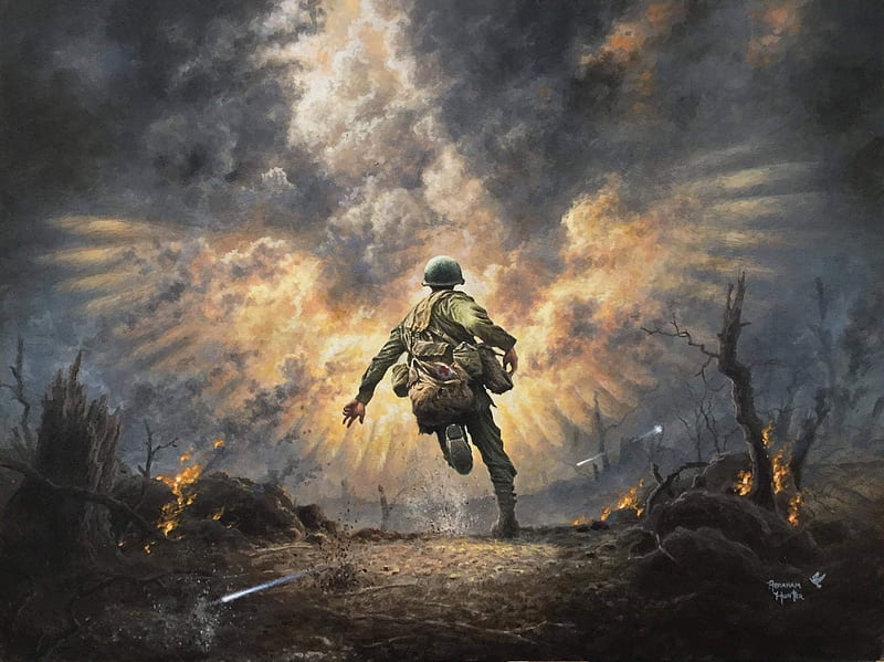 Guardian Angel, World war 2, Realism, Oil painting, Art, HD wallpaper