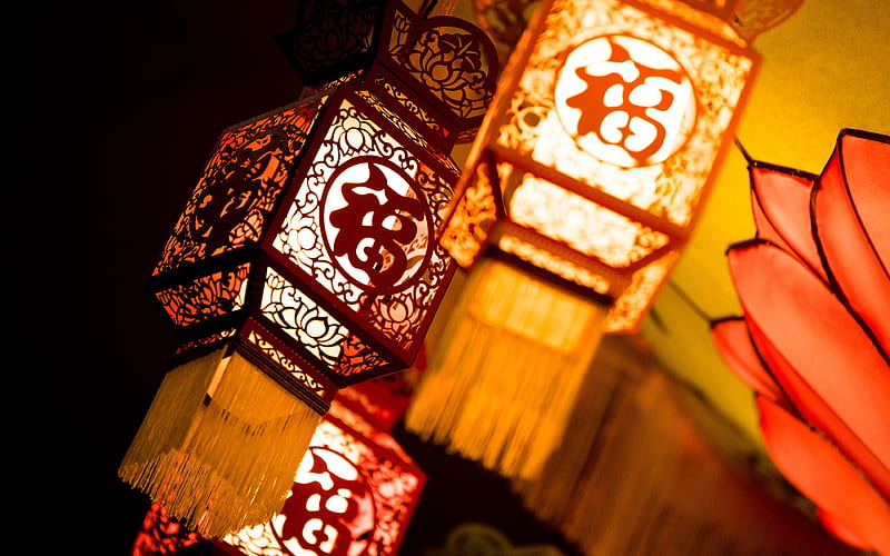China traditional festival lantern graphy, HD wallpaper