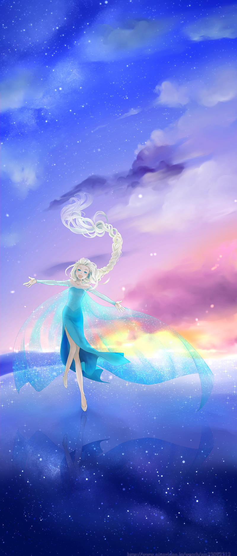 cartoon, Frozen (movie), fan art, Princess Elsa, HD phone wallpaper