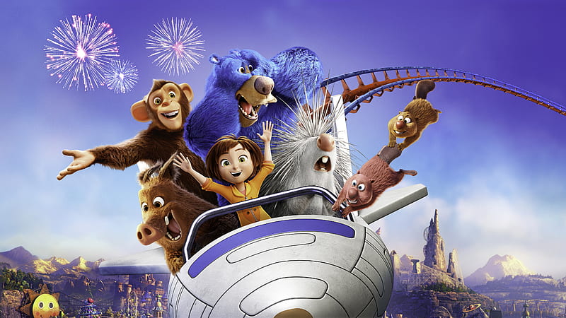 Wonder park 2019, fireworks, rollercoaster, amusement park, animation,  Movies, HD wallpaper | Peakpx
