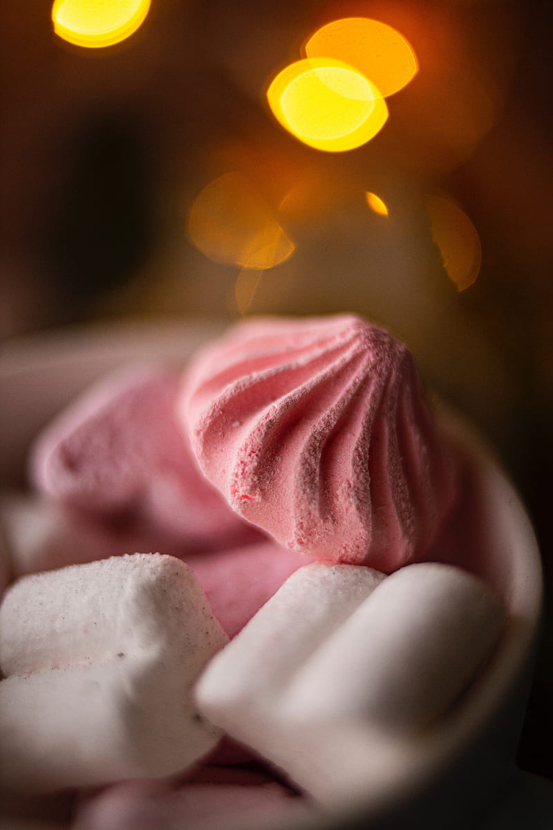 meringue, marshmallow, dessert, bowl, HD phone wallpaper