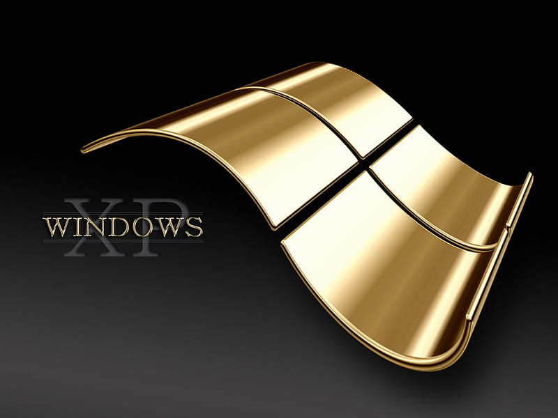 Microsoft Windows XP Gold, abstract, windows xp gold, windows xp, HD wallpaper