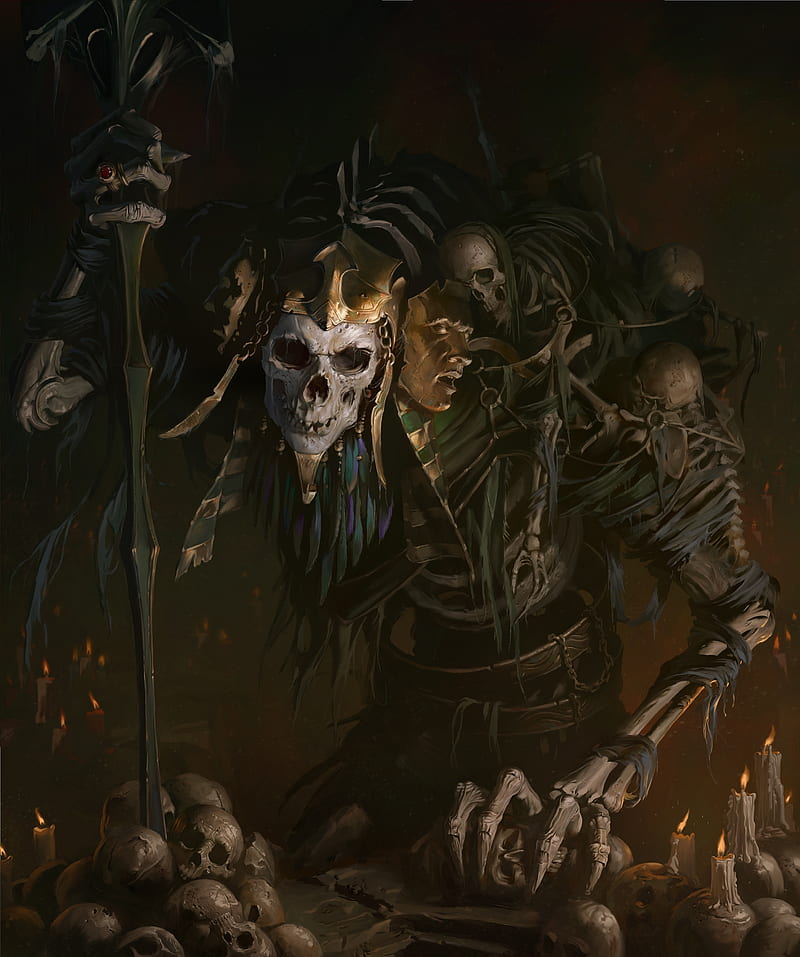 Diablo, Diablo Immortal, skull, HD phone wallpaper