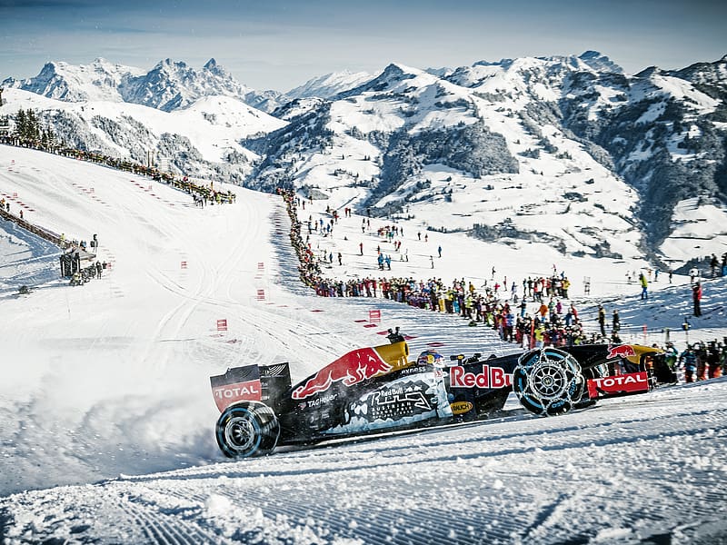 Sports, Winter, Snow, F1, Red Bull, Formula 1, Race Car, Racing, HD wallpaper