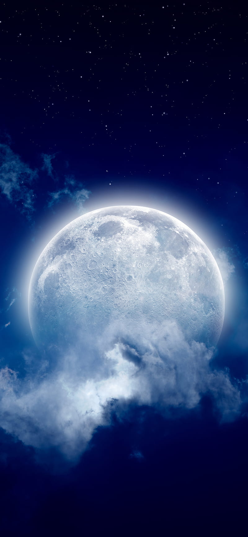 Moon, night, mix, good, gente, good night, mac, cosmos, blue, space, HD phone wallpaper