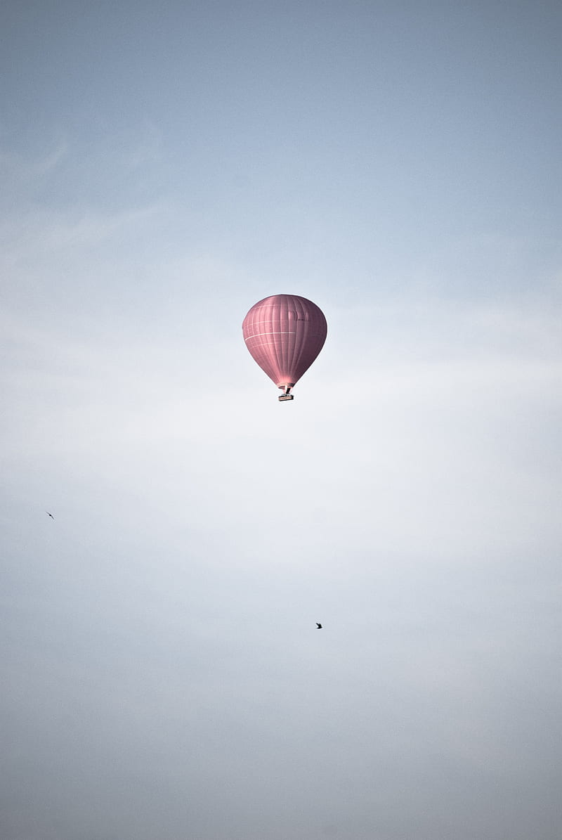 air balloon, sky, minimalism, HD phone wallpaper