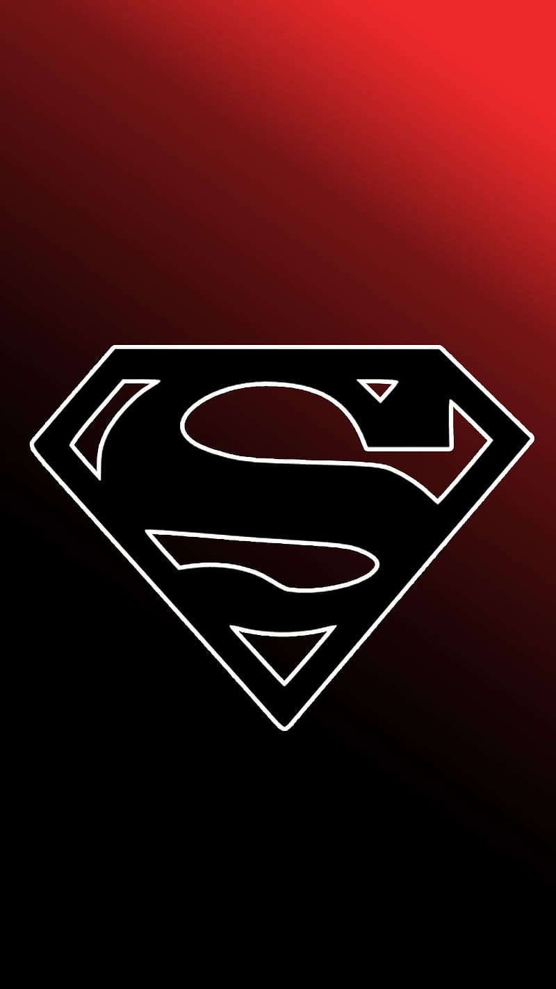 Superman Black Logo, HD phone wallpaper